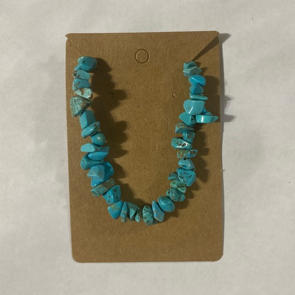 Natural Turquoise stone stretch bracelet - Picture 5 of 6